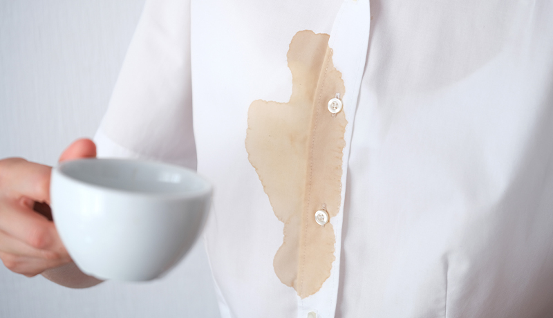 remove coffee stains from clothes